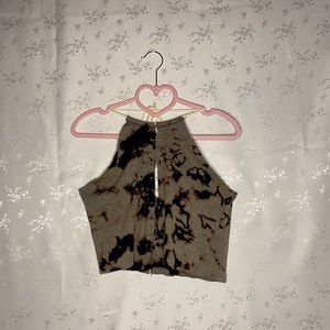 bleach tie dye halter